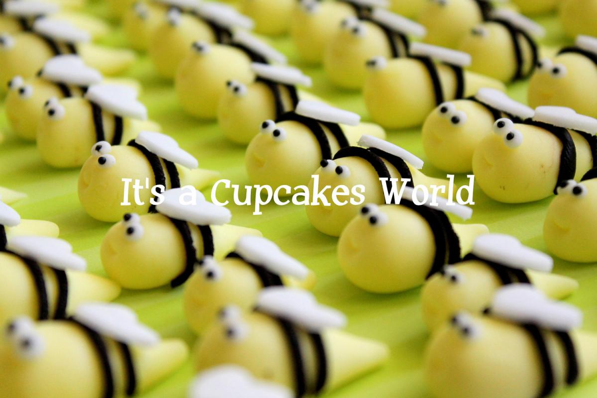 12 3dbumble Bee Fondant Cupcake Or Cake Toppers